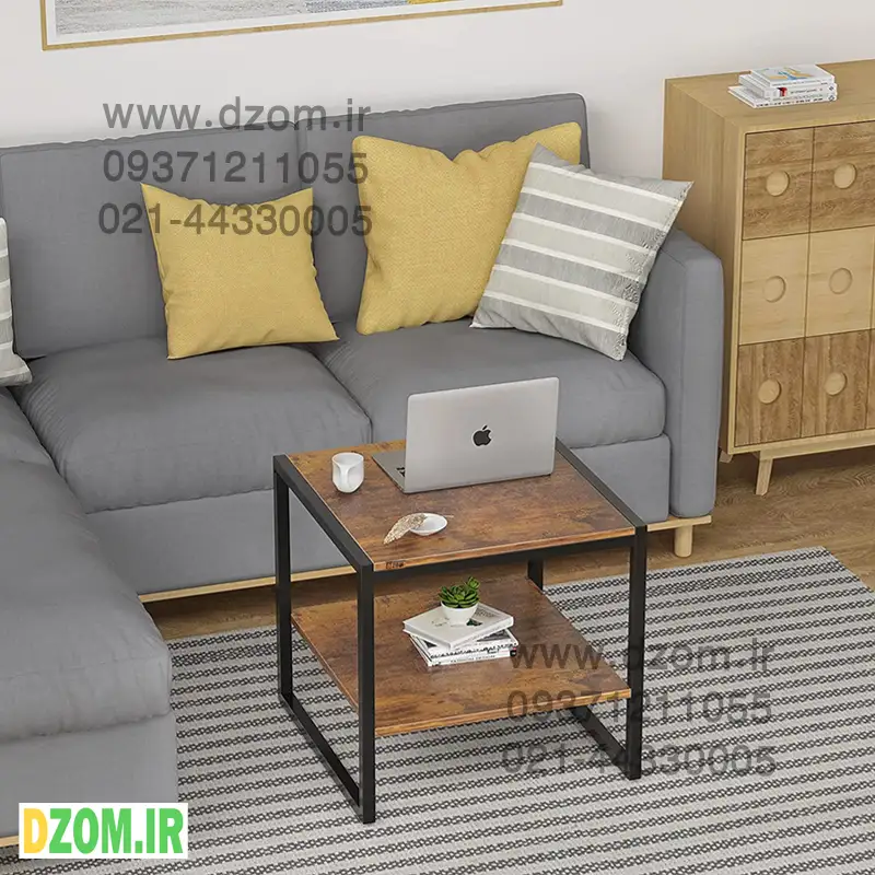 cxdfb میز عسلی دیزم مدل SI_Q100_50_BRN - تصویر 1