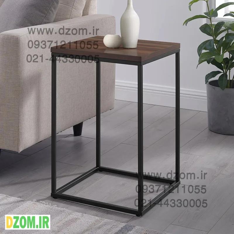 hgfhfh میز عسلی دیزم مدل SI_F100_35_BRN - تصویر 1