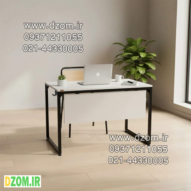 سفید-90 میز تحریر دیزم مدل مونتاژی WD_front_90×60_W - تصویر 1