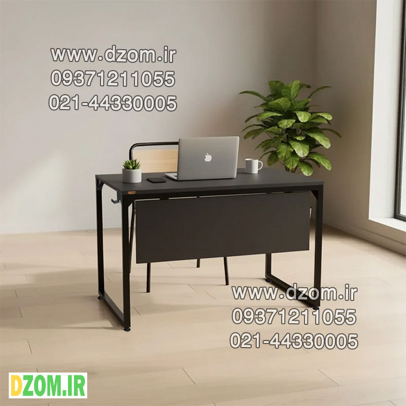 سیاه-90 میز تحریر دیزم مدل مونتاژی WD_front_90×60_B - تصویر 1