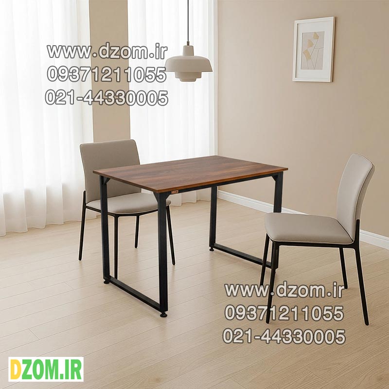 90000 میز ناهارخوری چهار نفره دیزم مدل مونتاژی LNC_asm_90×90_BRN (بدون صندلی) - تصویر 1