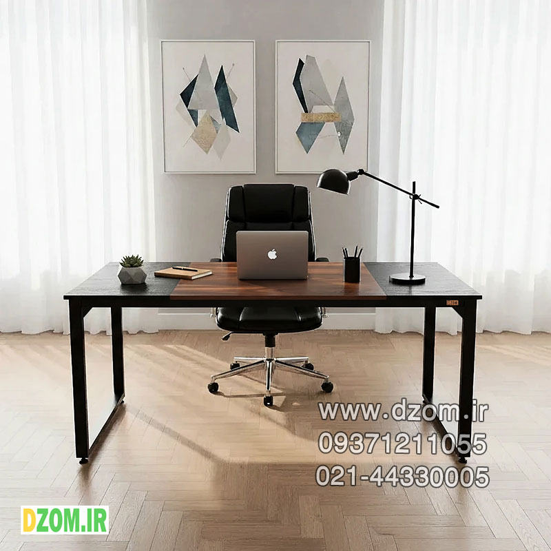 555555 میز تحریر دیزم مدل مونتاژی WD_asm_150×60_Tri_BABRN - تصویر 1