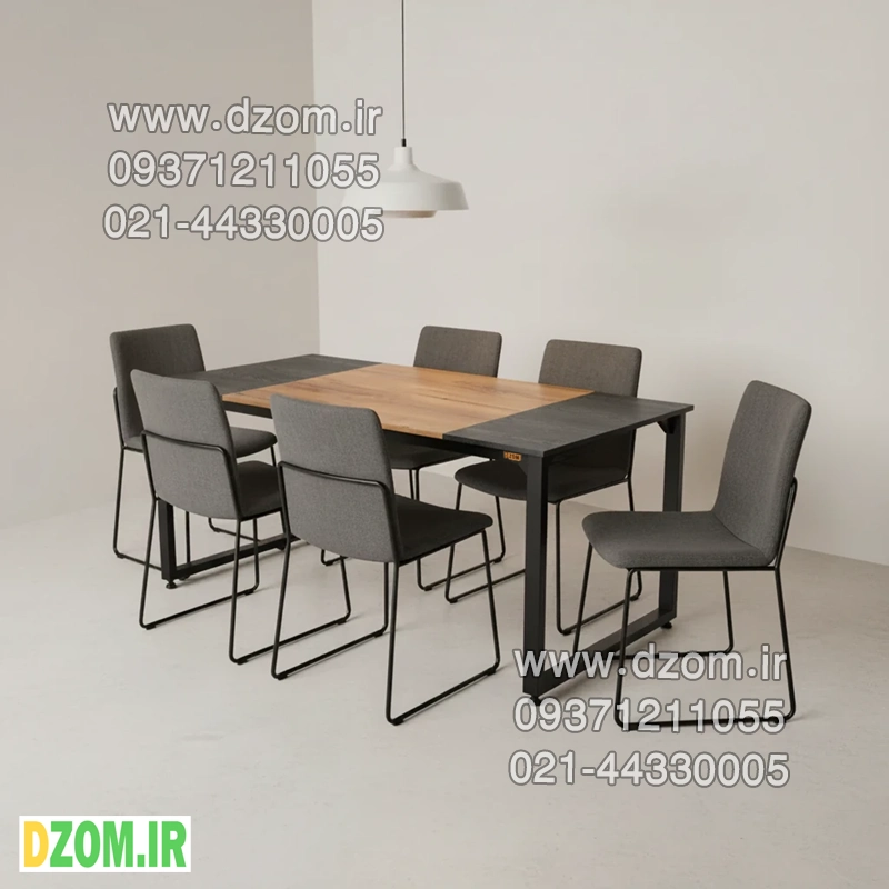 5645646 میز ناهارخوری شش نفره دیزم مدل مونتاژی LNC_asm_150×90_Tri_BALIGHT (بدون صندلی) - تصویر 1