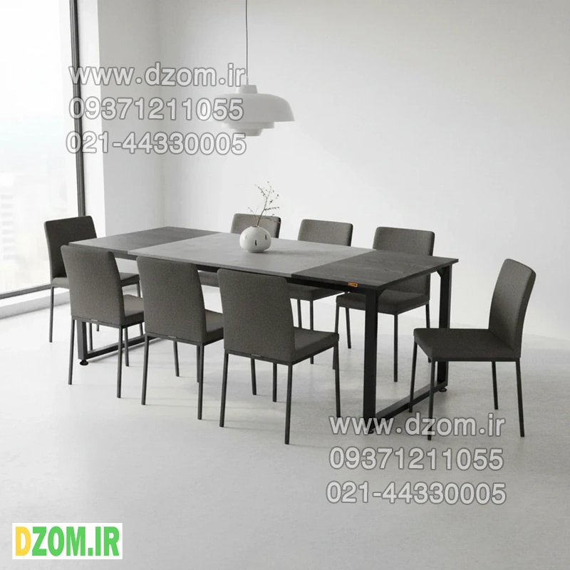 89562 میز ناهارخوری هشت نفره دیزم مدل مونتاژی LNC_asm_180×90_Tri_BAGR (بدون صندلی) - تصویر 1