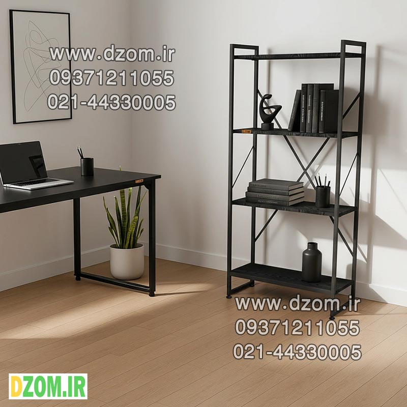 60م کتابخانه چهار طبقه دیزم مدل مونتاژی LIB_60×140_B - تصویر 1