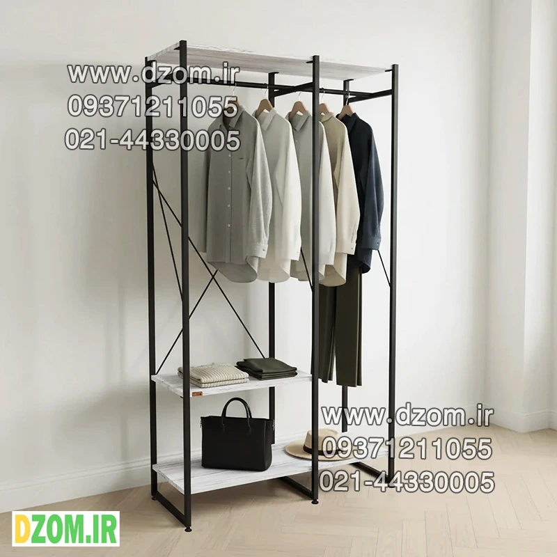 15 2 آویز لباس دیزم مدل مونتاژی RGL_100×180_W - تصویر 1