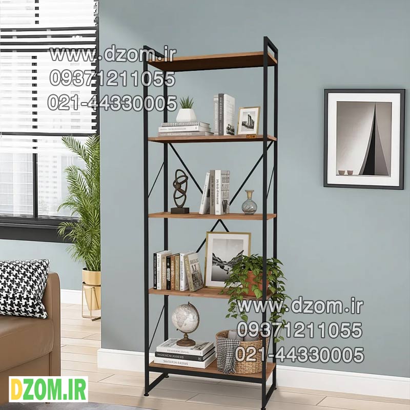 درستتتتت کتابخانه پنج طبقه دیزم مدل مونتاژی LIB_60×180_LIGHT - تصویر 1