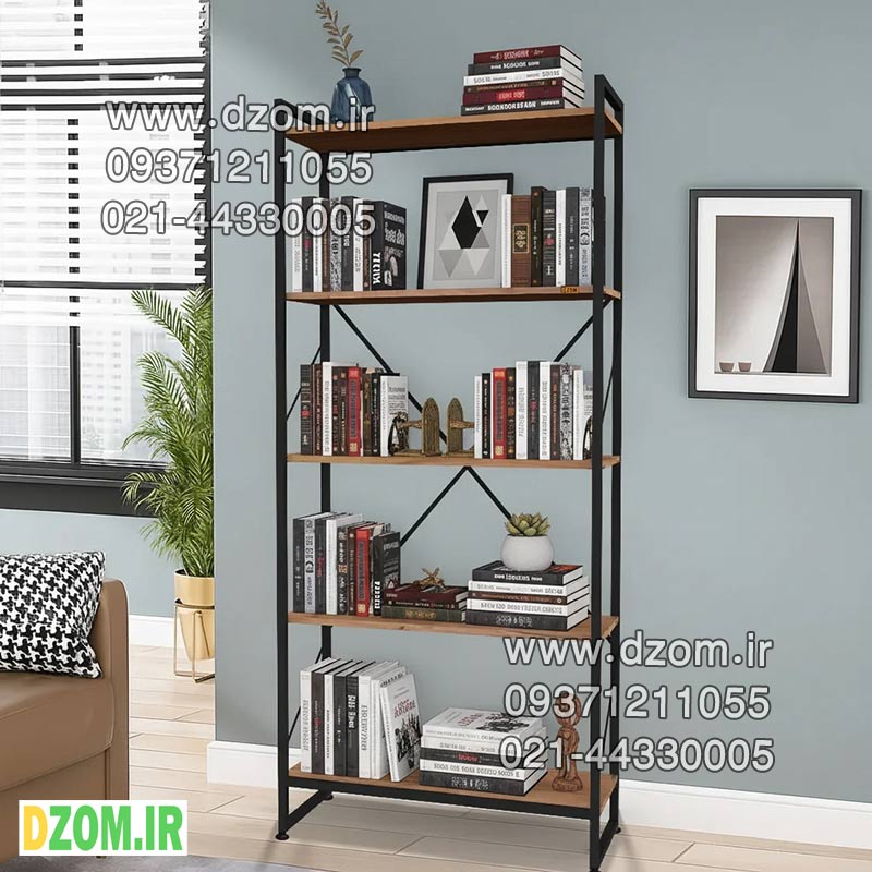 درستتتتت کتابخانه پنج طبقه دیزم مدل مونتاژی LIB_80×180_LIGHT - تصویر 1